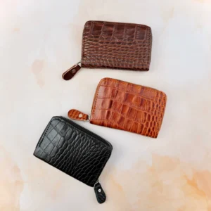 جاکارتی دورزیپ آکاردئونی چرم سنگی