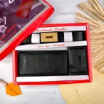 ست سه تیکه کیف پول، جاکارتی طلق دار، کمربند