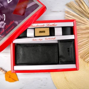 ست سه تیکه کیف پول، جاکارتی طلق دار، کمربند