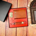 ست سه تیکه مردانه چرم کیف پول، فندک و جاکلیدی