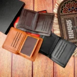 ست سه تیکه مردانه چرم کیف پول، فندک و جاکلیدی