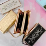 کیف پول دو زیپ نگینی وارداتی