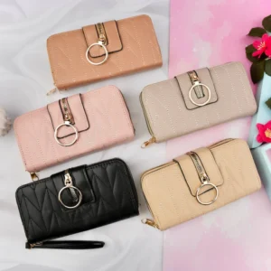 کیف پول زنانه بزرگ دو زیپ وارداتی