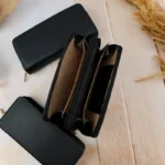 کیف پول دو زیپ مشکی