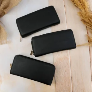 کیف پول دو زیپ مشکی