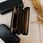 کیف پول دو زیپ داغی مارک مشکی