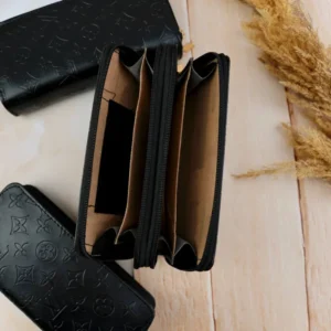 کیف پول دو زیپ داغی مارک مشکی