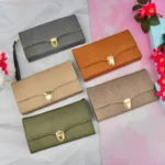 کیف پول قفلی بزرگ زنانه بنددار