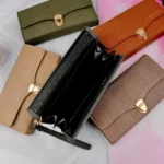 کیف پول قفلی بزرگ زنانه بنددار