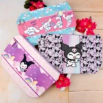 کیف آرایشی مخملی چاپی