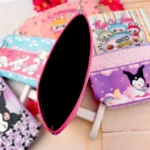 کیف آرایشی مخملی چاپی