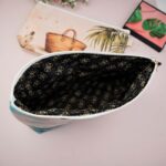 کیف آرایشی مخملی چاپی