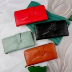 کیف پول پشت زیپ زنانه بنددار