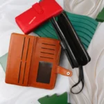 کیف پول پشت زیپ زنانه بنددار