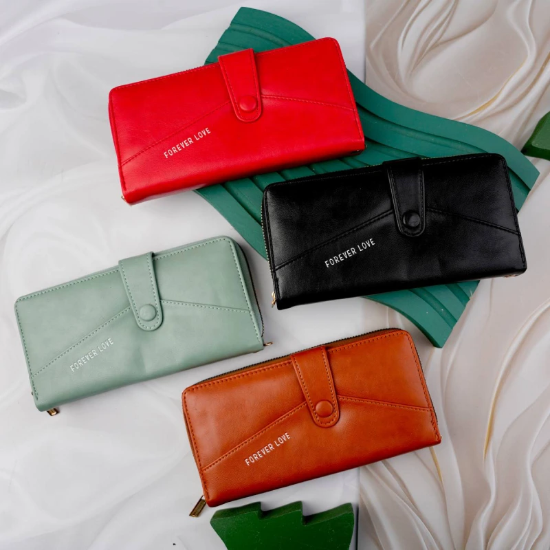 کیف پول پشت زیپ زنانه بنددار