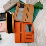 کیف پول دو طرفه وسط زیپ بنددار