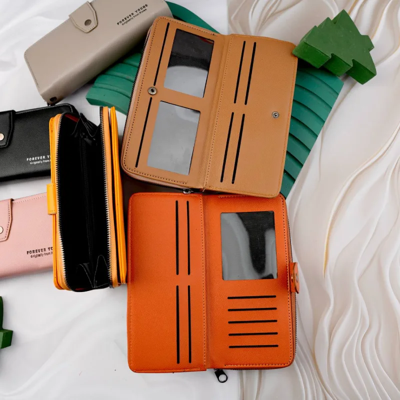 کیف پول دو طرفه وسط زیپ بنددار