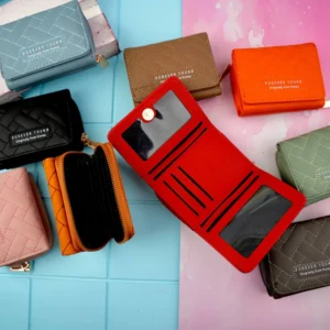 کیف پول پشت جاکارت دخترانه گلدوزی