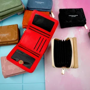 کیف پول پشت جاکارت دخترانه گلدوزی