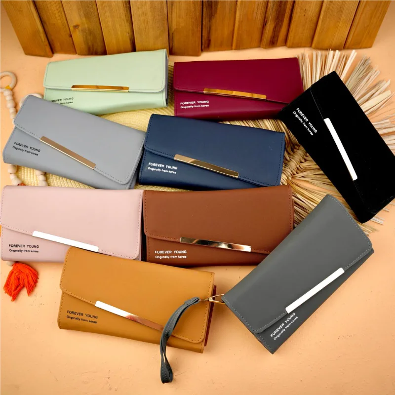 038-255 کیف پول زنانه بنددار لب کج نانسی