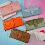 کیف پول زنانه بزرگ وسط زیپ دو طرفه