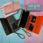 کیف پول زنانه بزرگ وسط زیپ دو طرفه