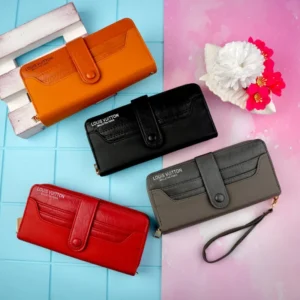 کیف پول زنانه بزرگ وسط زیپ دو طرفه