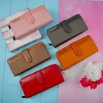 کیف پول زنانه بزرگ وسط زیپ دو طرفه