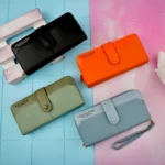 کیف پول زنانه بزرگ وسط زیپ دو طرفه