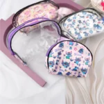 کیف آرایشی دو تیکه کوچک بیضی