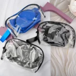 کیف آرایشی سه تیکه بیضی طلقی