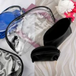 کیف آرایشی سه تیکه بیضی طلقی