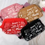 کیف آرایشی دهنه دار چاپی