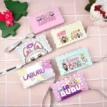 کیف پول تک زیپ چاپی فانتزی بنددار