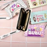 کیف پول تک زیپ چاپی فانتزی بنددار