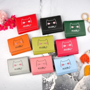 کیف پول سه لت وکیومی گربه