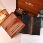 ست دو تیکه کیف پول کمربند چرم مردانه