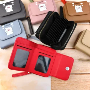 کیف پول پشت جاکارت دخترانه بنددار