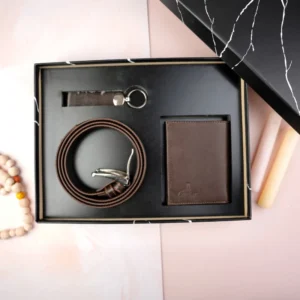 ست سه تیکه کوتاه کارتیر چرم طبیعی