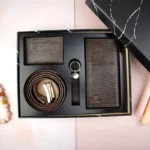 ست چهار تیکه کیف پول جاکارتی جاکلیدی کمربند چرم