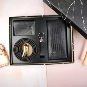 ست چهار تیکه کیف پول جاکارتی جاکلیدی کمربند چرم