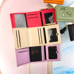 کیف پول سه لت کوچک دخترانه فانتزی گربه