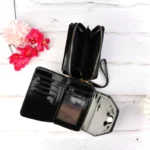 کیف پول پشت زیپ زنانه ورنی