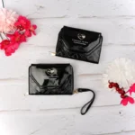 کیف پول پشت زیپ زنانه ورنی