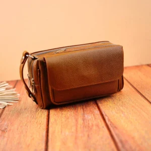 واش بگ جیب دار چرم مردانه