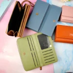 کیف پول پشت زیپ جیب دار زنانه پرادا بنددار