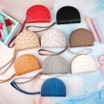 جاکارتی نیم گرد آکاردئونی بنددار شترمرغی