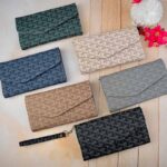 کیف پول زنانه تک لب هفتی بزرگ بنددار