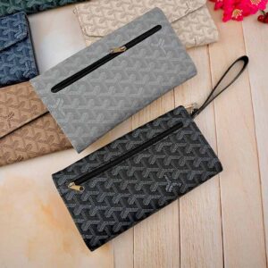 کیف پول زنانه تک لب هفتی بزرگ بنددار