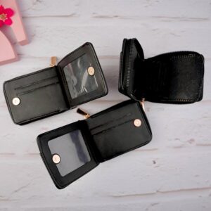 کیف پول دو طرفه زنانه مشکی